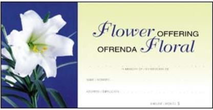 Easter Flower Offering Envelope Bilingual Item # 8448S Starting at  Size & Fit Guide 