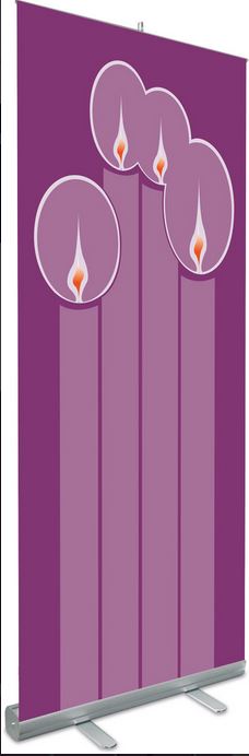 NEW Slabbinck Roll Up Banner (Purple Advent) - Item # 7319 Size & Fit Guide 