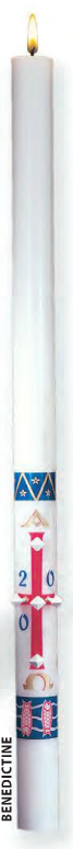 Cathedral Brand Paschal Candle - Benedictine - Starting at Size & Fit Guide 