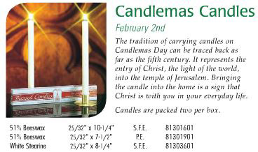 Cathedral Brand Candlemas Candles - Starting at Size & Fit Guide 