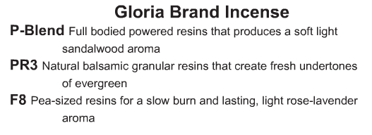 Gloria Brand Incense -  Size & Fit Guide 