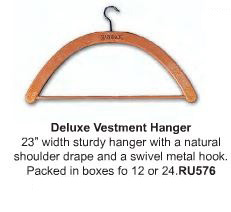 Deluxe Vestment Hanger - Item # RU576 - Starting at Size & Fit Guide 